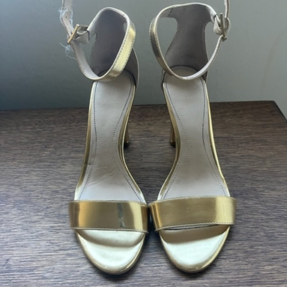 Gold Calvin Klein Strappy Heels